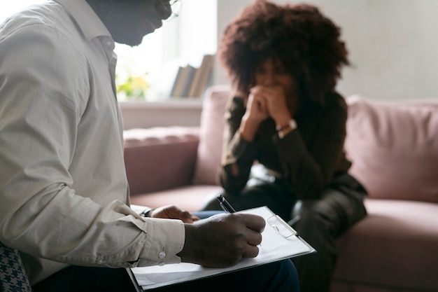 One-on-one psychotherapy counseling session